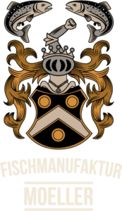 Wappen und Schriftzug Moeller's Fischmanufaktur