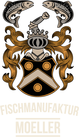 Wappen und Schriftzug Moeller's Fischmanufaktur